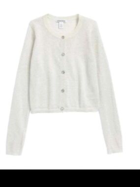 Nordstrom Kid Girl Everyday Sparkle Cardigan Ivory